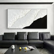 Black and White Minimalist Textured Wall Art #MT046