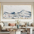 Skiing Sport Art Textured Canvas #PT009
