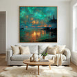 Celestial Harbor Glow | Aqua Dusk