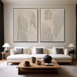 Beige and Brown Abstract Textured Wall Art Set Of 2 #AT038