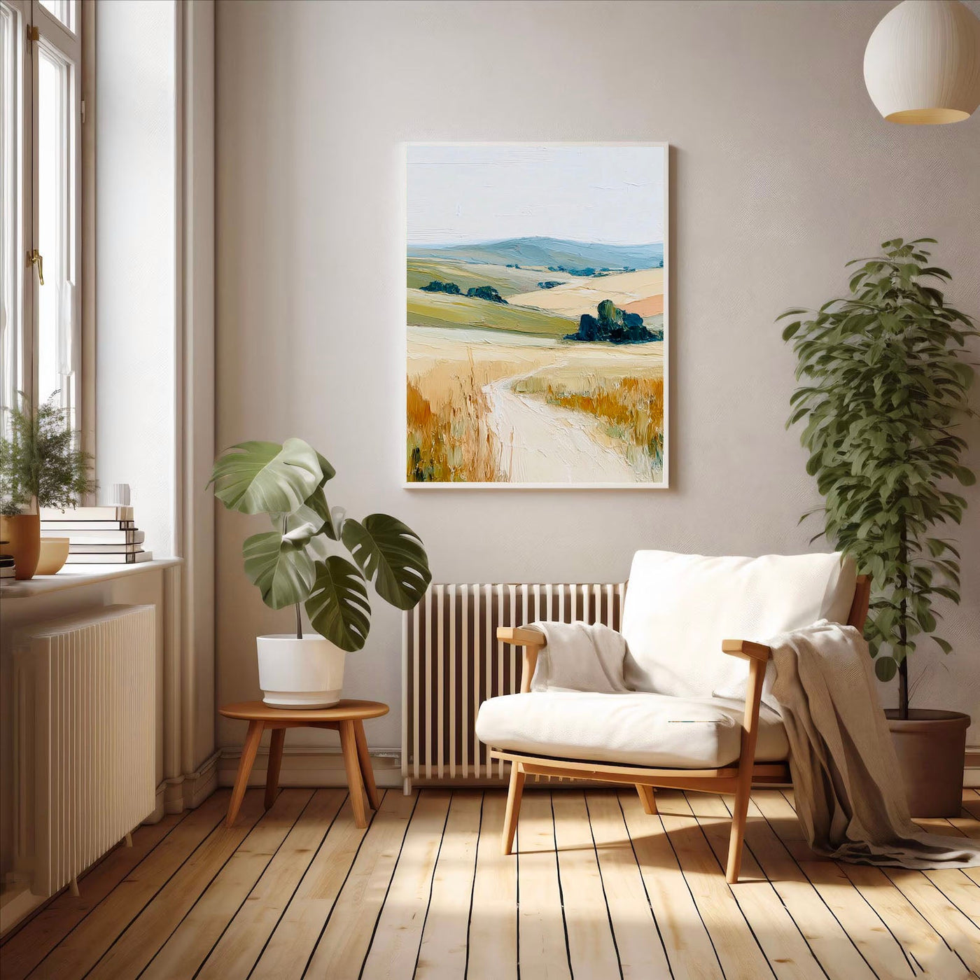 Hügelige Landschaft | Goldenes Weizenfeld
