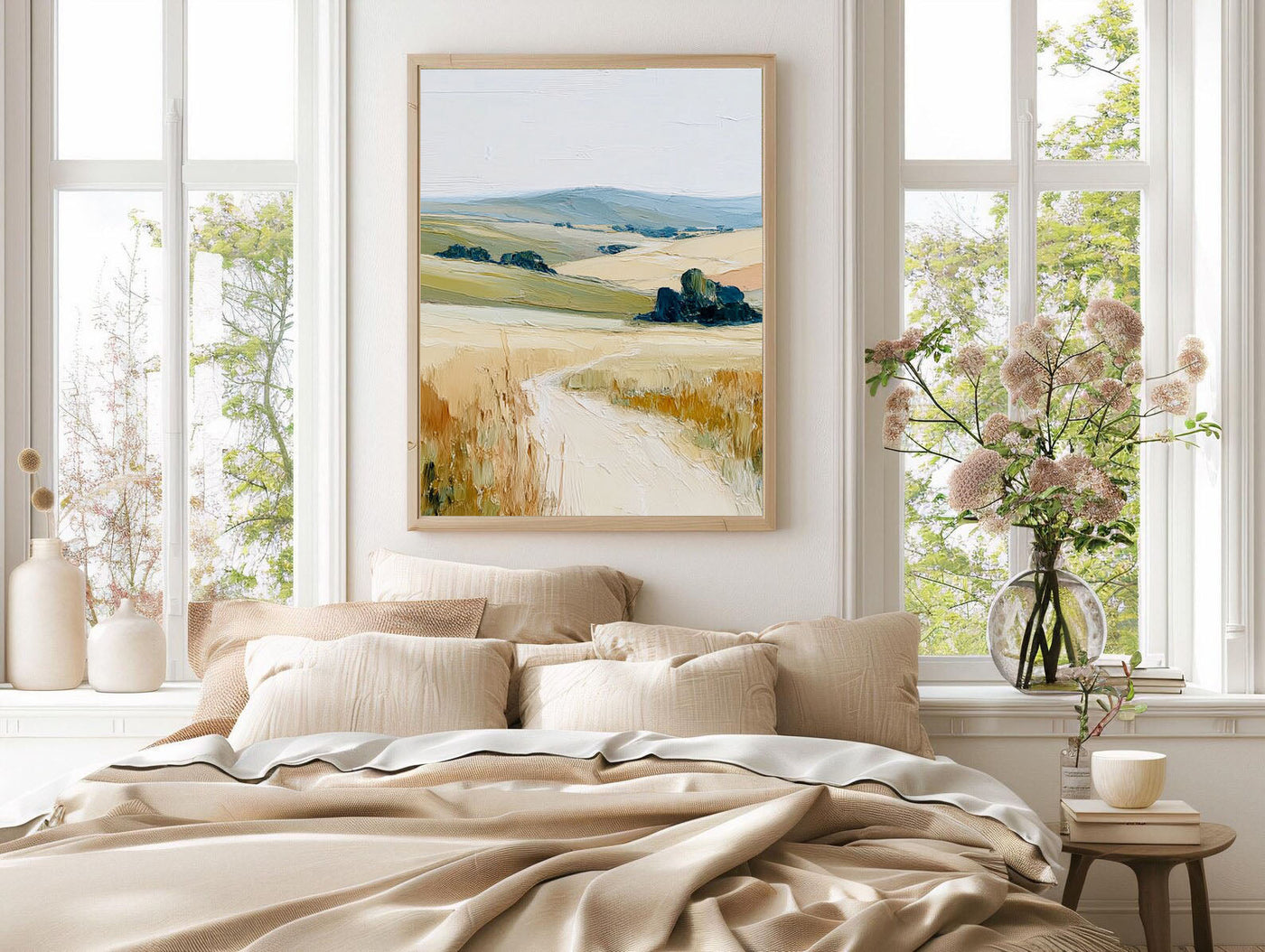 Hügelige Landschaft | Goldenes Weizenfeld