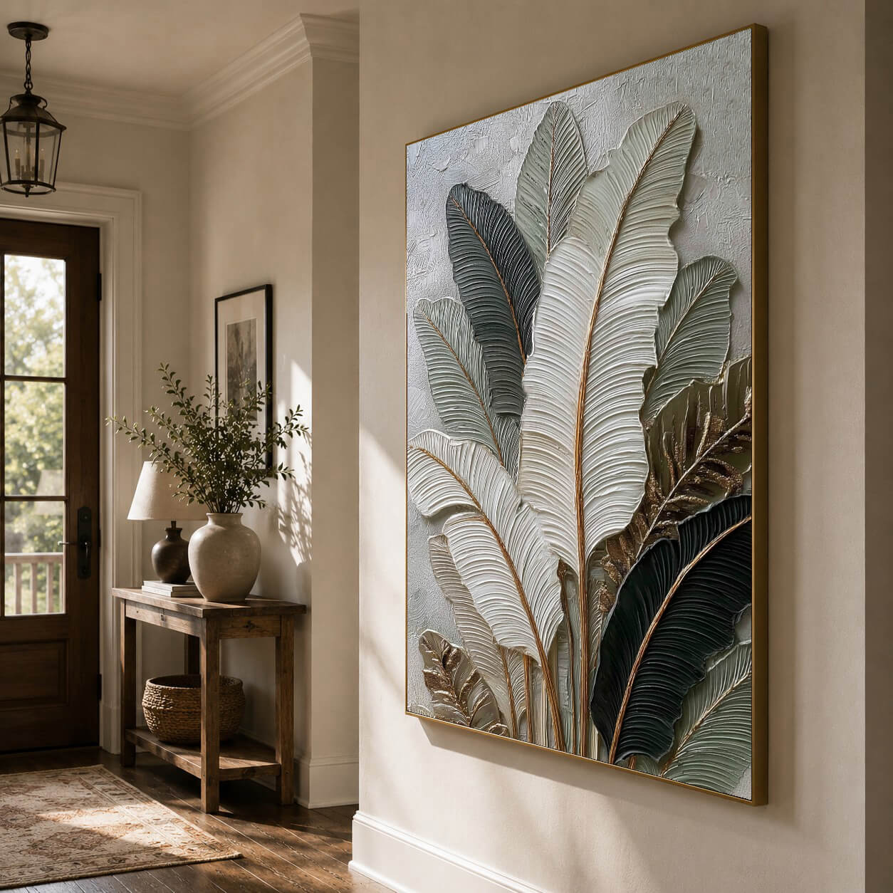 Impressionist Art | Gilded Leaf Relief