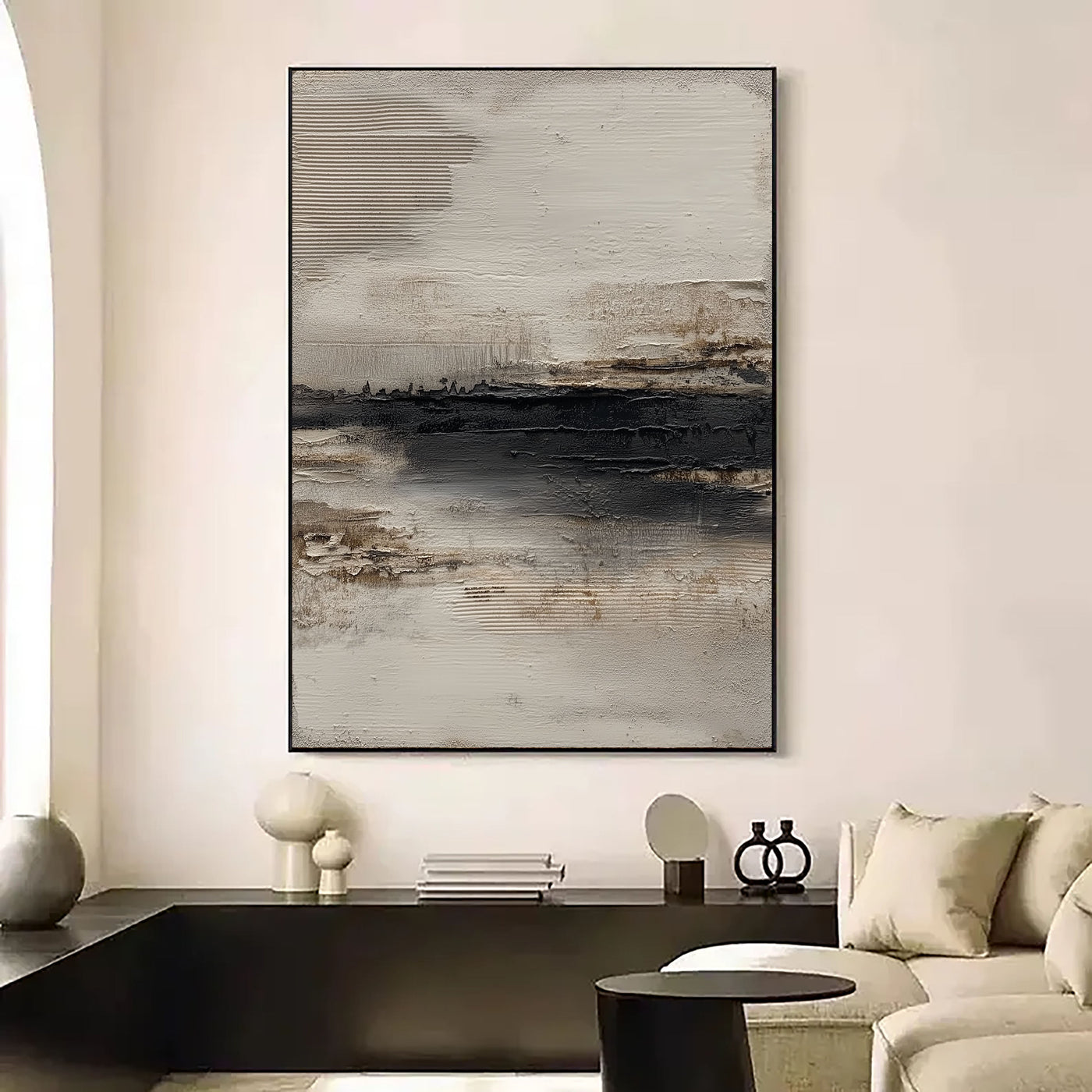 Monochrome Textured Horizon | Dark Depths
