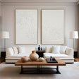 White Minimalist Textured Wall Art Set of 2 #MT057