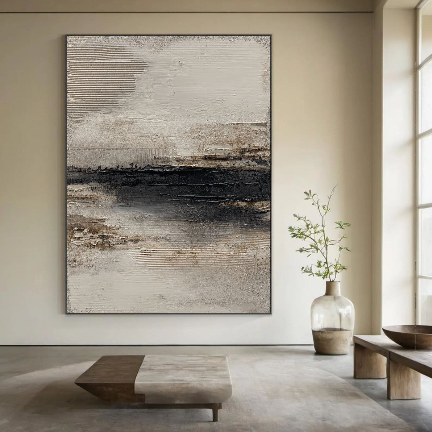 Monochrome Textured Horizon | Dark Depths