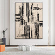 Black Strokes Abstract Art | Minimalist Sophistication