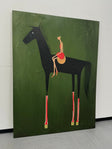 Textured Equestrian Whimsy | Green Steed