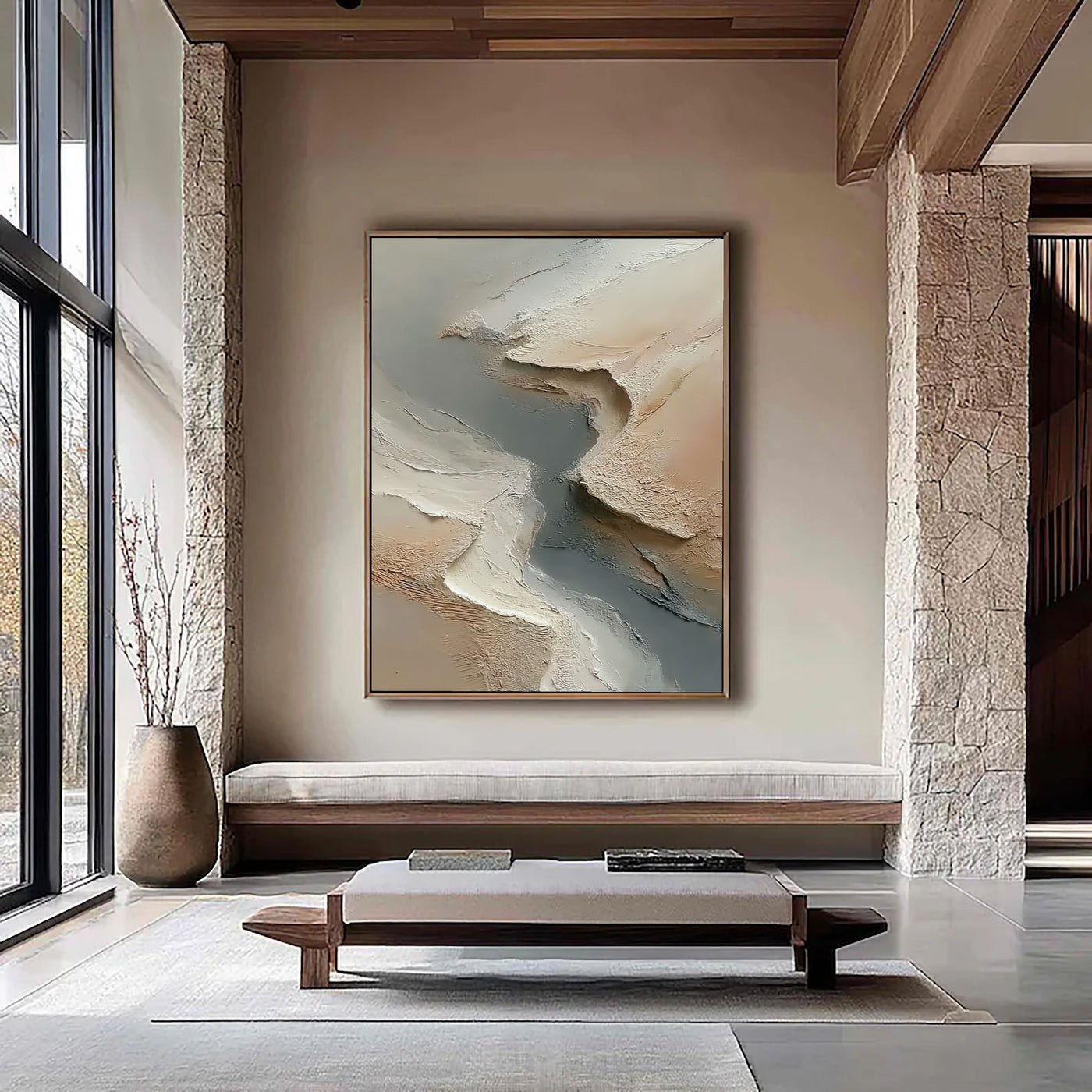 Sculptural Earth Tones | Abstract Flow