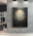 Textured Lunar Drama | Black Gold
