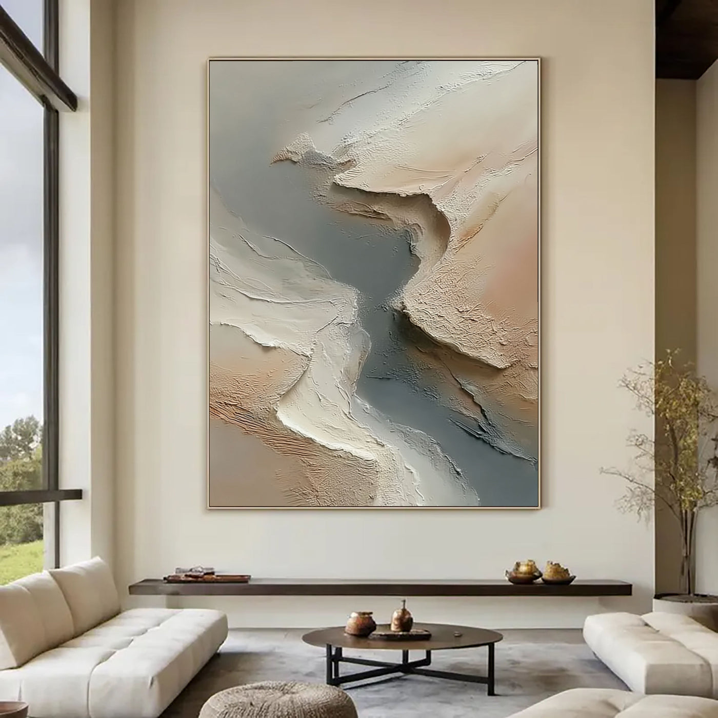 Sculptural Earth Tones | Abstract Flow