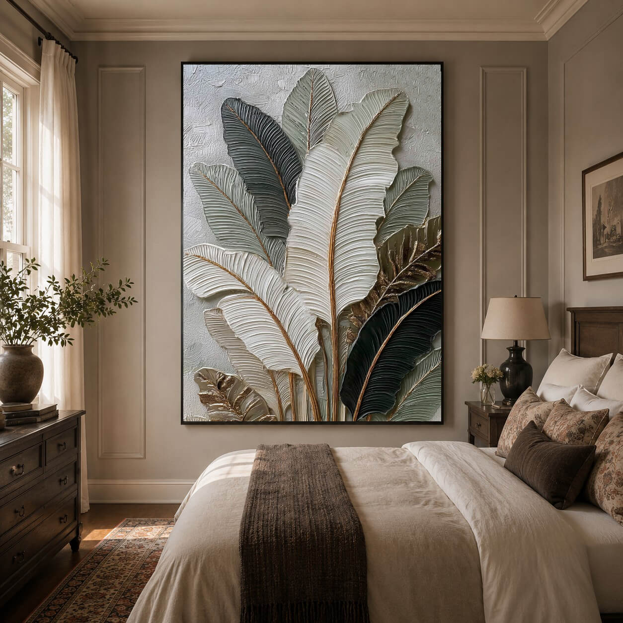 Impressionist Art | Gilded Leaf Relief