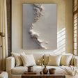 Minimalist Vertical Ridge | White Texture