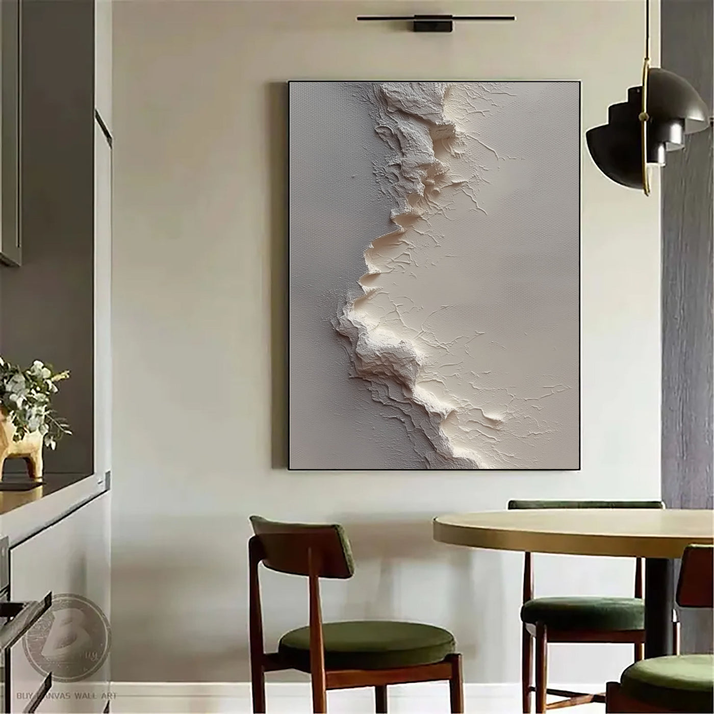 Minimalist Vertical Ridge | White Texture
