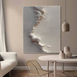Minimalist Vertical Ridge | White Texture
