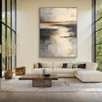 Abstract Metallic Horizon | Gold Grey