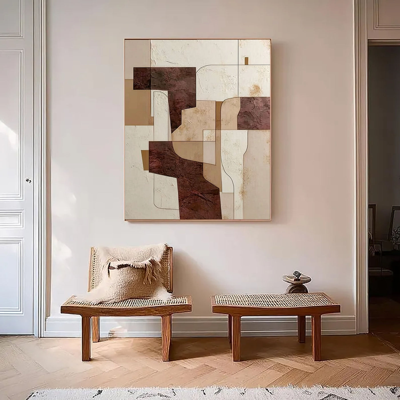 Abstract Geometric Layering | Earth Tones
