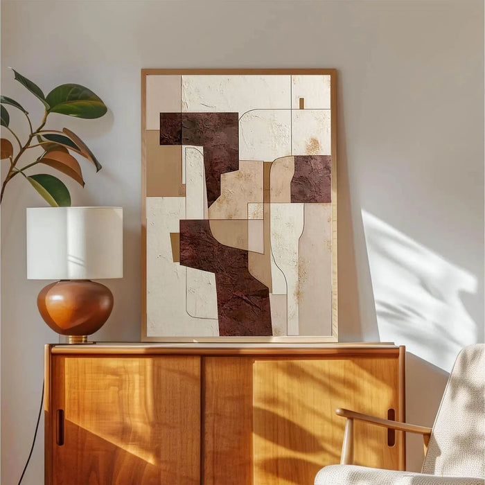 Abstract Geometric Layering | Earth Tones
