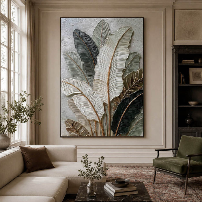 Impressionist Art | Gilded Leaf Relief