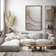 Textured Wave Opulence | White Crest
