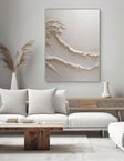 Textured Wave Opulence | White Crest
