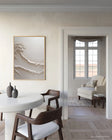 Textured Wave Opulence | White Crest