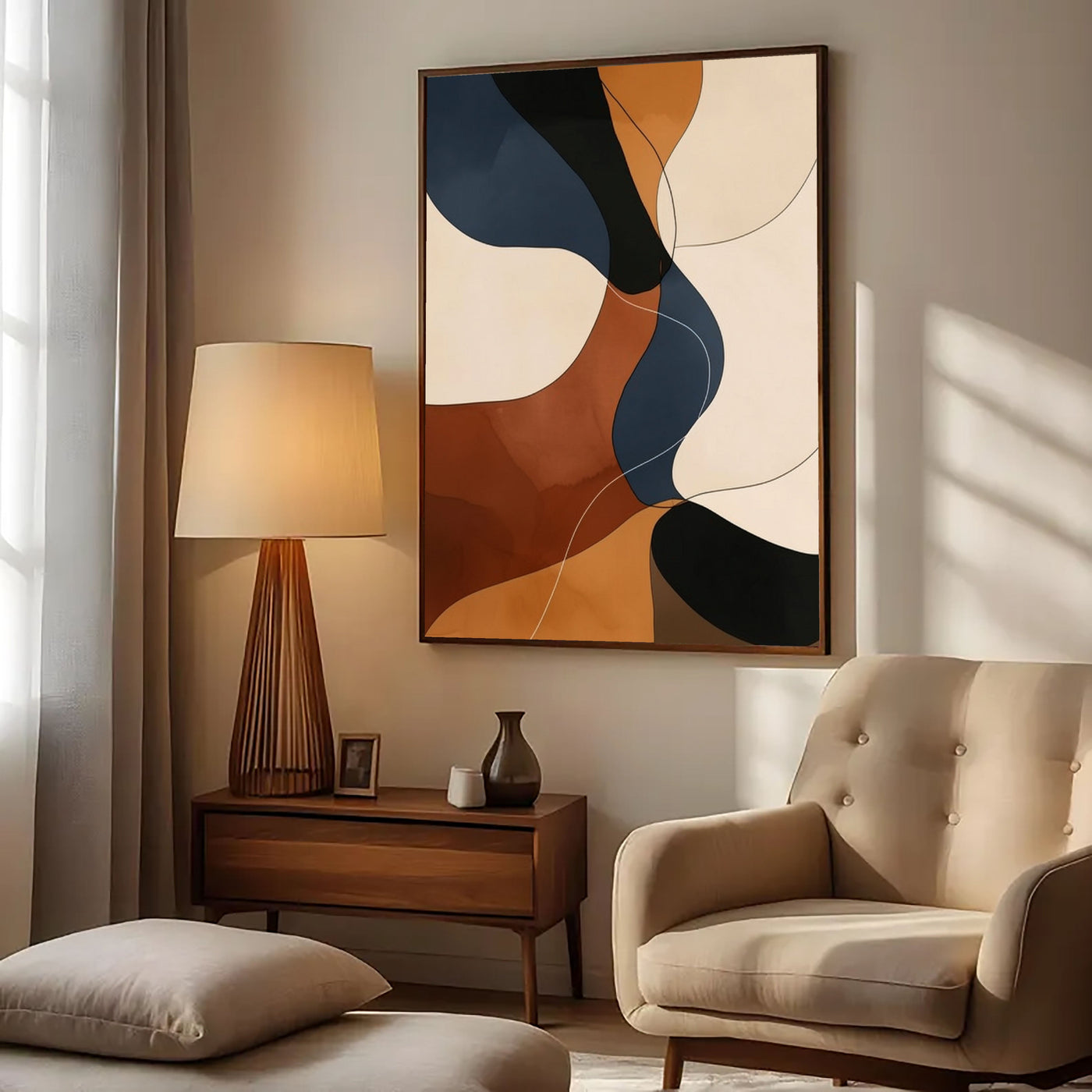 Textured Curved Opulence | Caramel Tones
