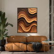 Textured Wave Opulence | Brown Rhythm