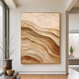 Textured Dune Opulence | Beige Wave