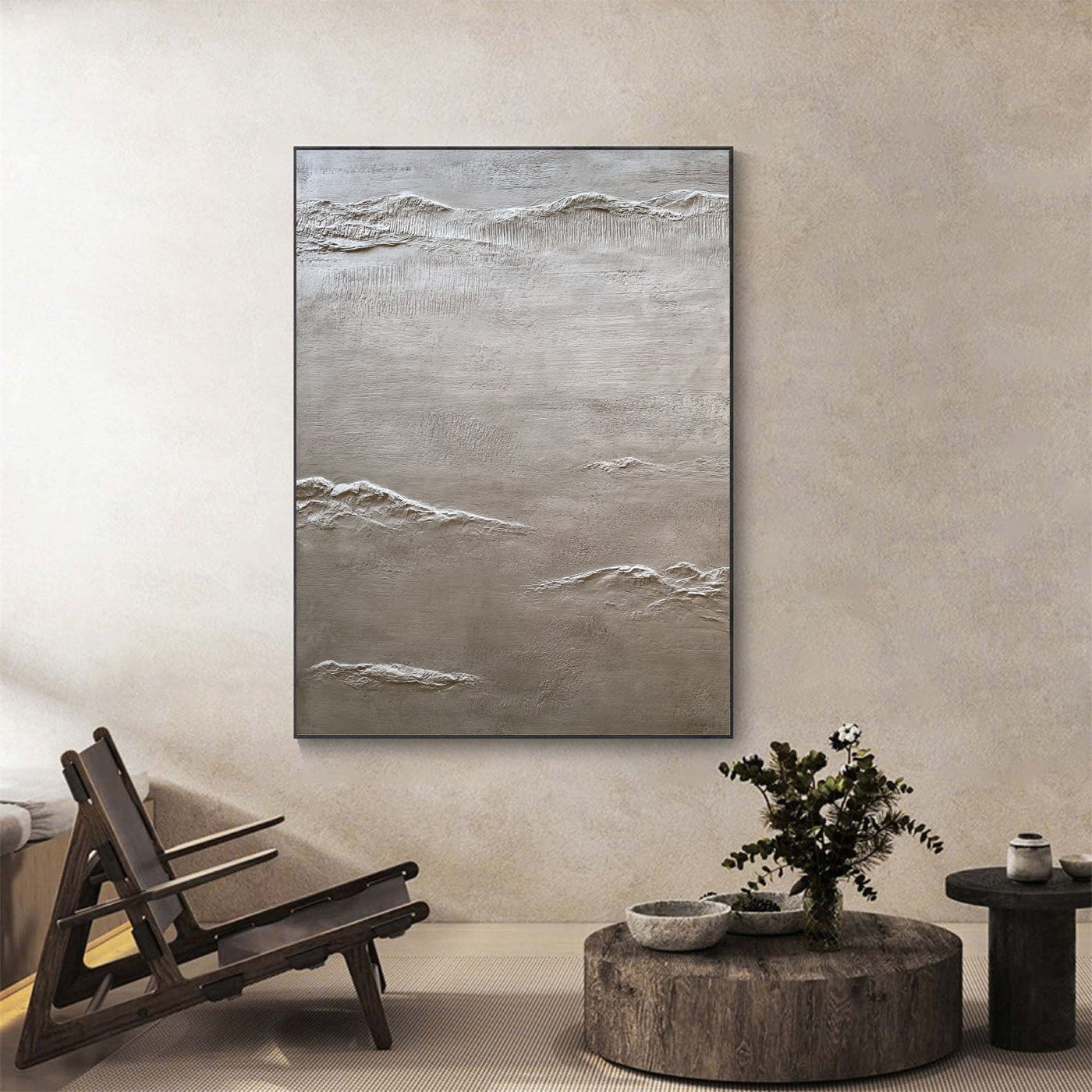 Textured Earthy Terrain | Beige Grey