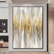 Textured Gilded Streaks | Grey Gold
