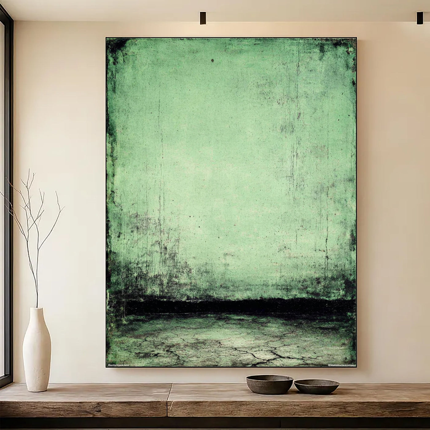 Textured Vintage Sage | Muted Black