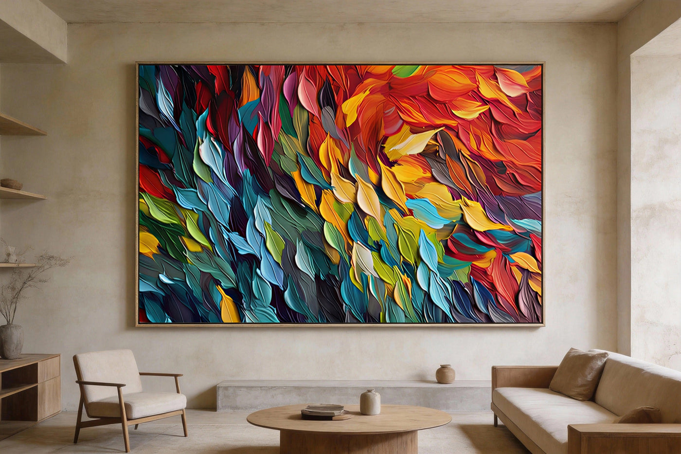 Textured Feather Splendor | Vivid Hues