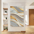 Luxurious Textured Waves | Gold Leaf