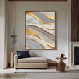 Luxurious Textured Waves | Gold Leaf