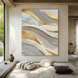 Luxurious Textured Waves | Gold Leaf