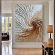 Textured Spiral Opulence | Beige Swirl