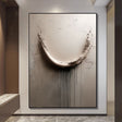 Textured Cracked Opulence | Beige Drip
