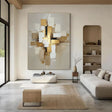 Abstract Geometric Elegance | Gold Blocks