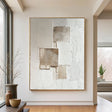 Abstract Textured Geometry | Beige Blocks