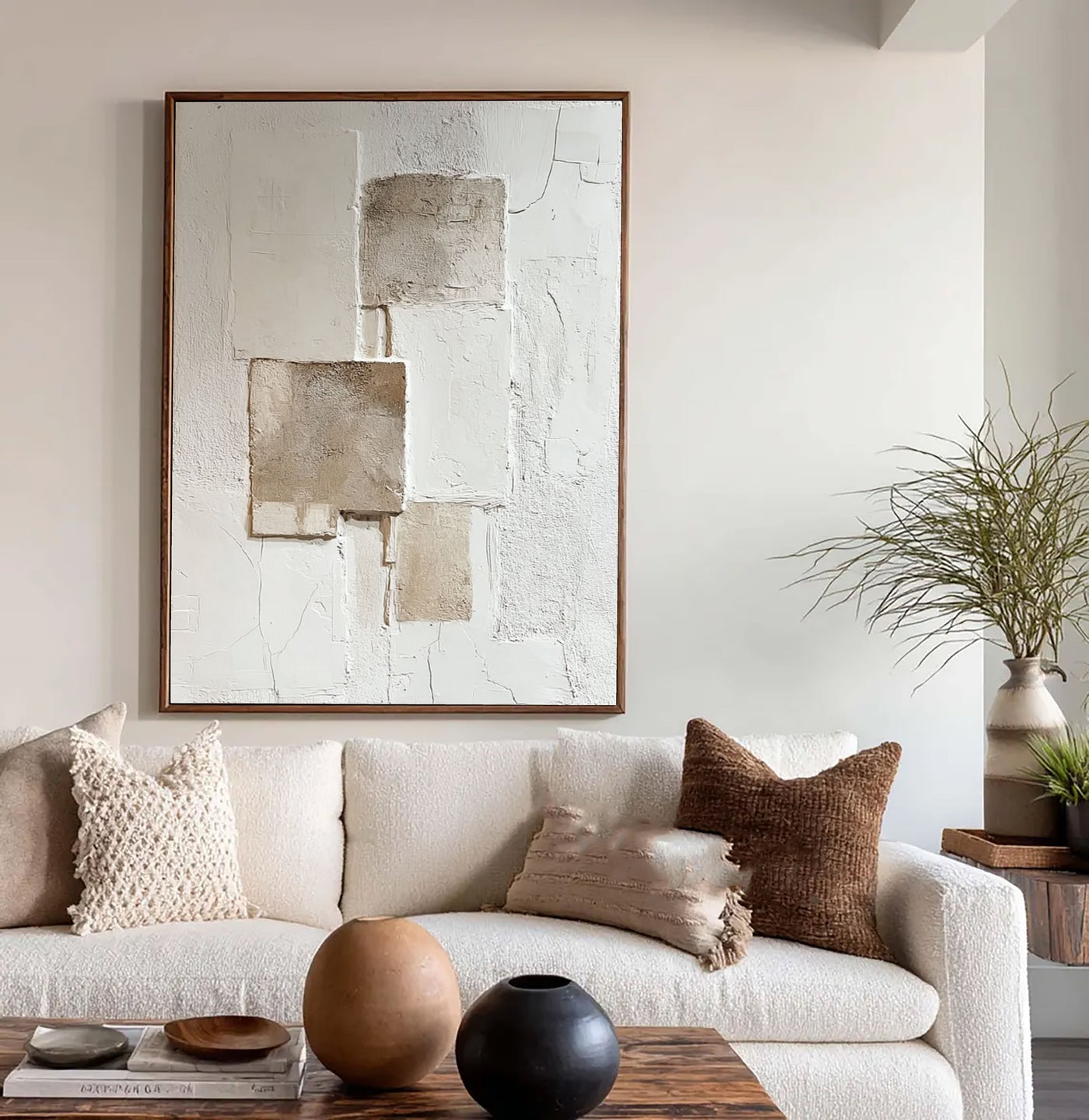 Abstract Textured Geometry | Beige Blocks