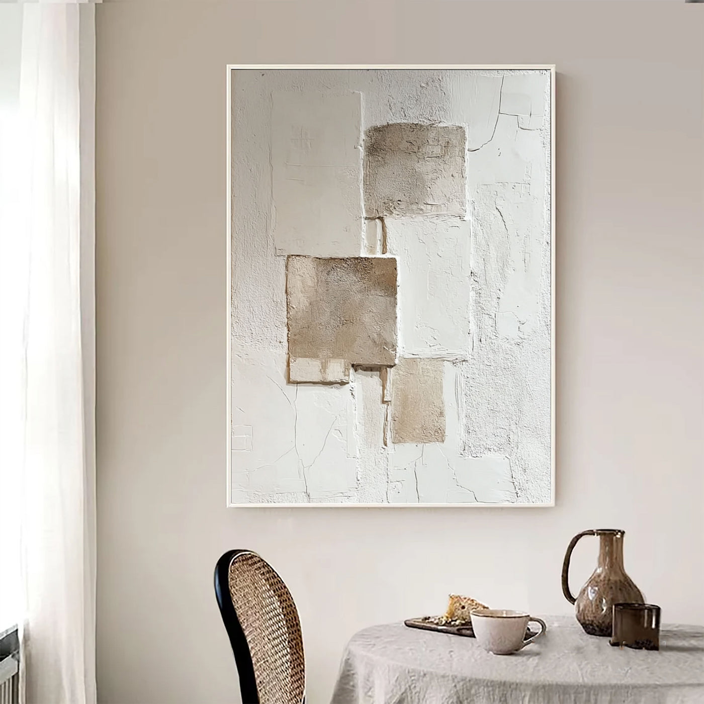 Abstract Textured Geometry | Beige Blocks