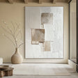 Abstract Textured Geometry | Beige Blocks