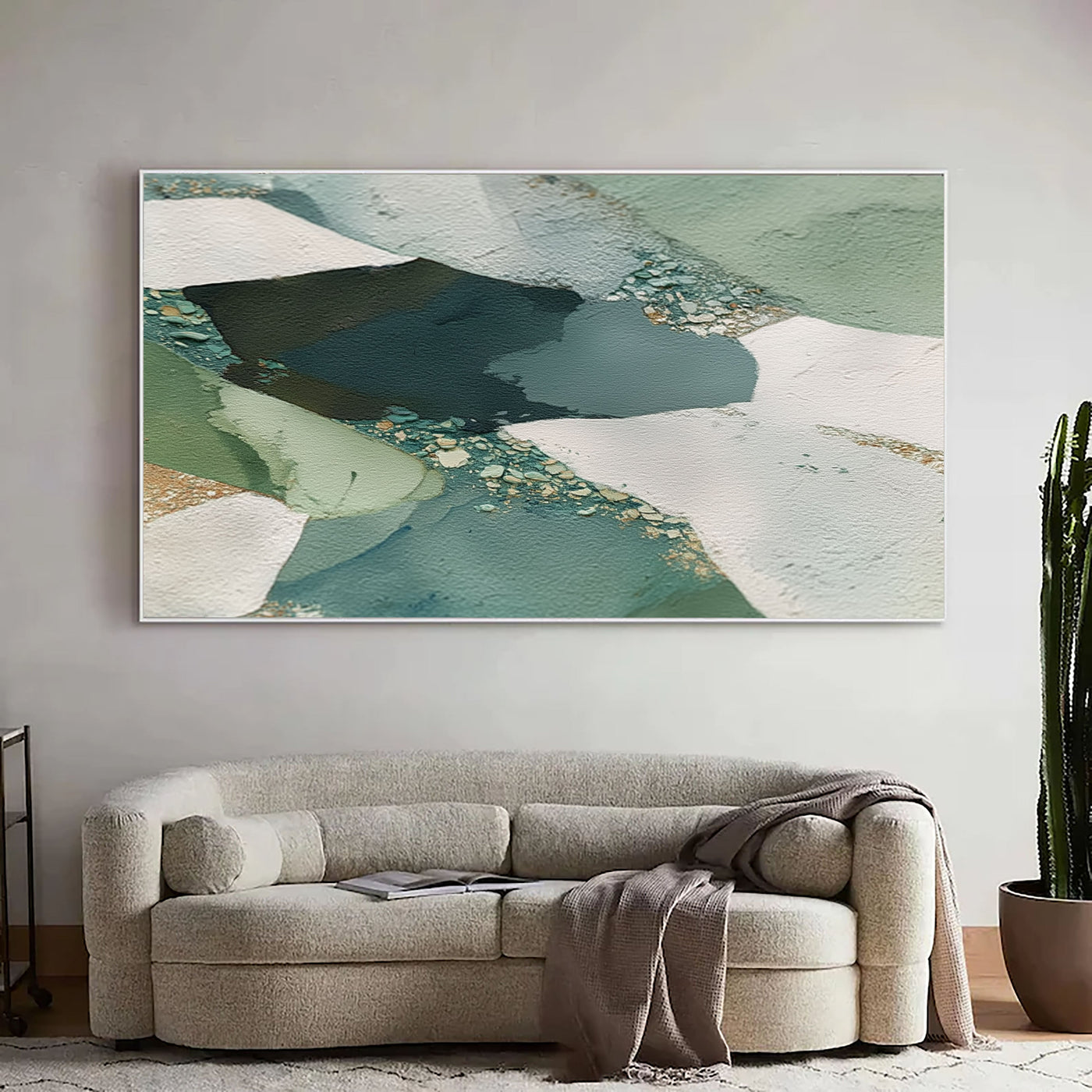Abstract Textured Landscape | Green Hues