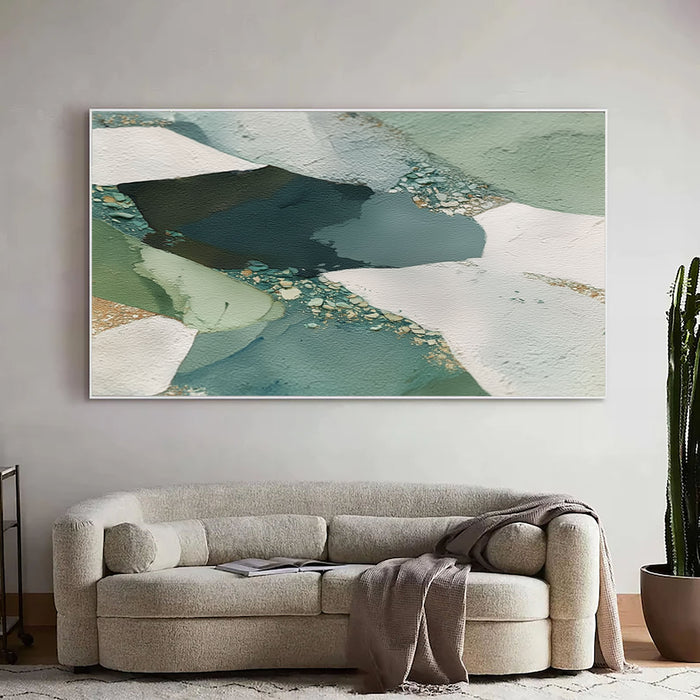 Abstract Textured Landscape | Green Hues