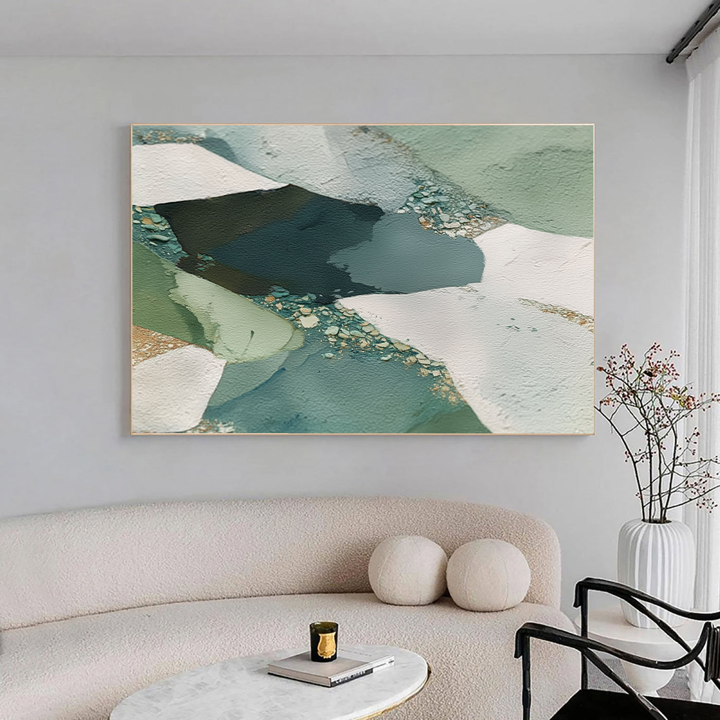Abstract Textured Landscape | Green Hues