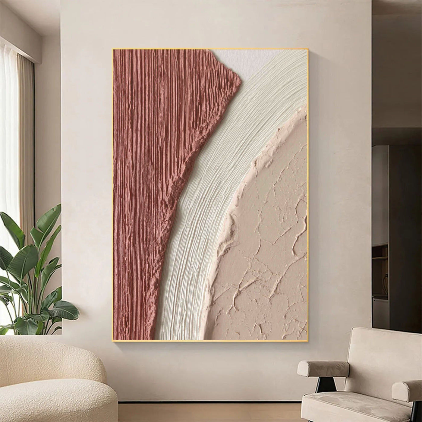 Textured Blush Harmony | Creamy Tones