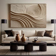 Hypnotic Spiral Texture | Beige Waves