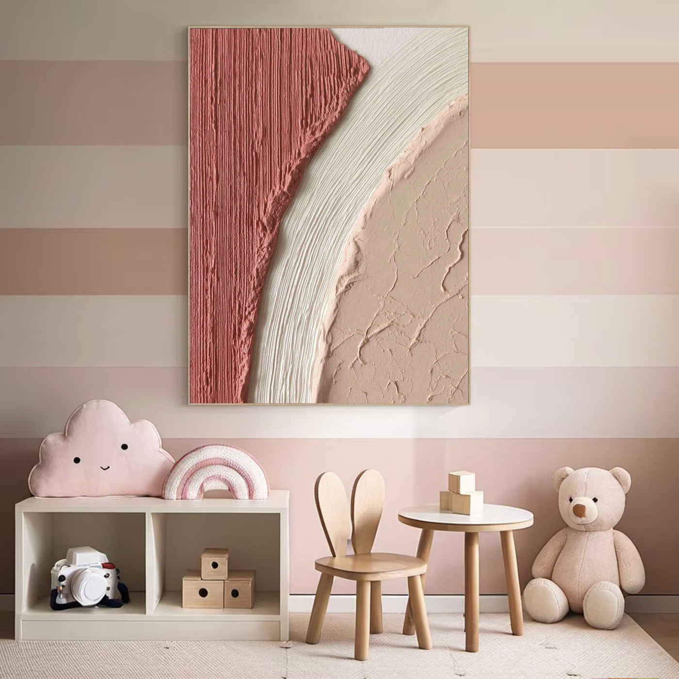 Textured Blush Harmony | Creamy Tones