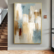 Abstract Brushstroke Harmony | Blue Gold